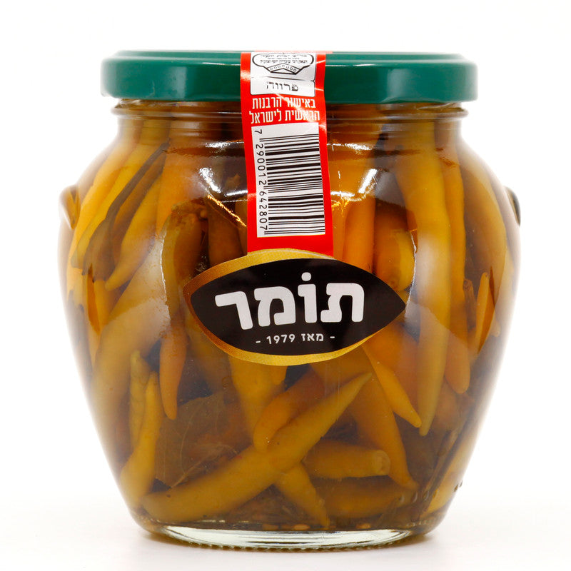 פלפלים ירוקים כבושים, חריף, 530 גרם