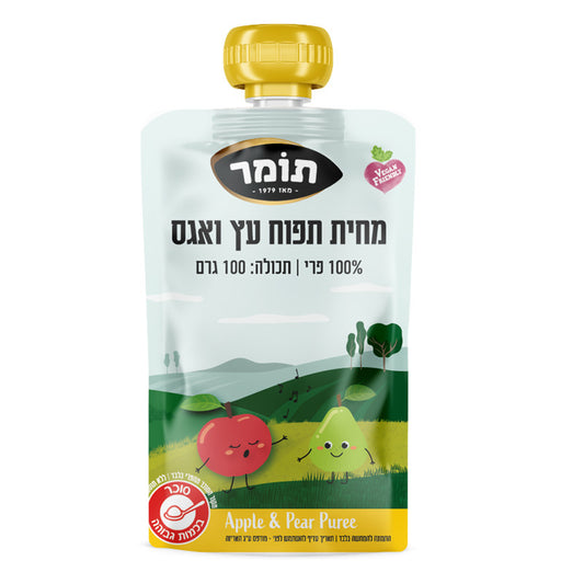 סקוויז מחית תפוח עץ ואגס 100%, 100 גרם